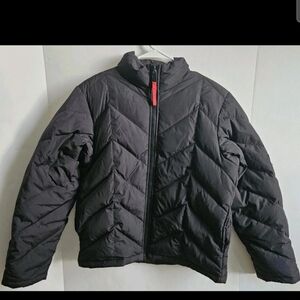 Vintage Tommy Hilfiger Women Small Black Puffer Down Fill Full Zip Jacket